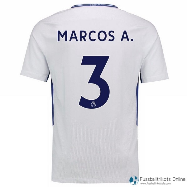 Chelsea Trikot Auswarts Marcos A. 2017-18 Fussballtrikots Günstig